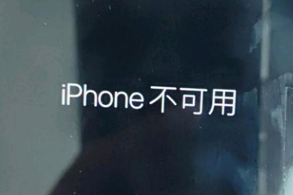 恩施苹果服务网点分享锁屏界面显示“iPhone 不可用”如何解决 